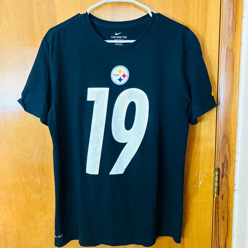 Nike Tee NFL Steelers Juju Smith-Schuster Men’s L Black T-Shirt Dri Fit